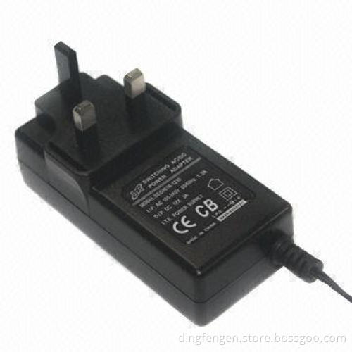 36W UK plug power supply, 9V, 12V, 18V, 24V for home appliances, POS